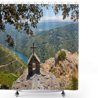 Personality  Ribeira Sacra Terrace Vineyards In Galicia, Spain Shower Curtains