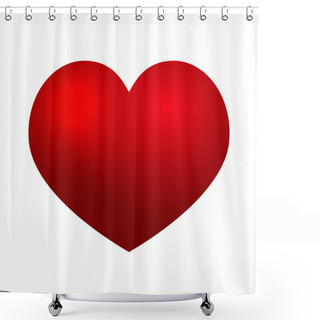Personality  Red Heart Shower Curtains