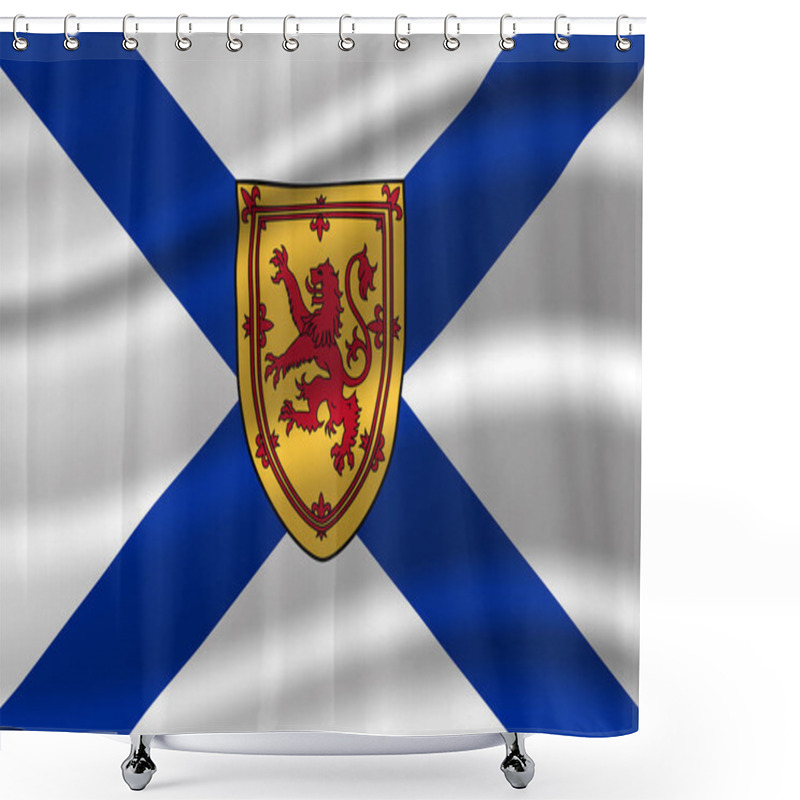 Personality  Nova Scotia Waving Flag Illustration. Shower Curtains