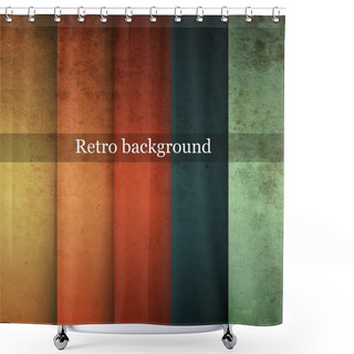 Personality  Grungy Retro Background. Vector Illustration. Shower Curtains