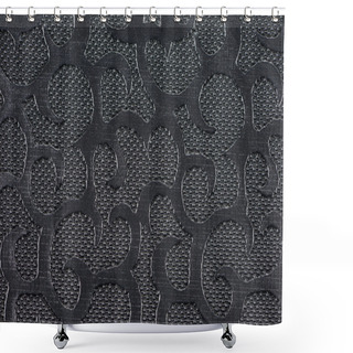 Personality  Black Synthetic Leather With Embossed Texture Shower Curtains