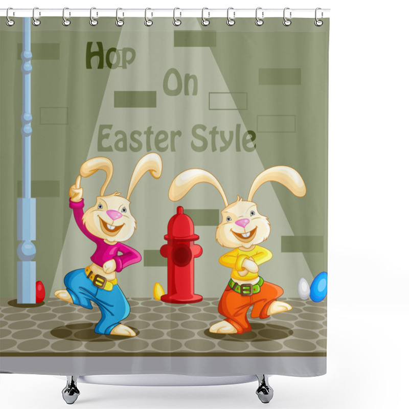Personality  Hop On Easter Style Shower Curtains