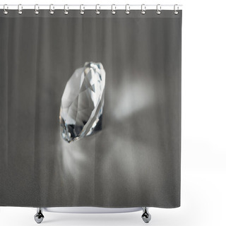 Personality  Shiny Clear Diamond On Grey Background Shower Curtains