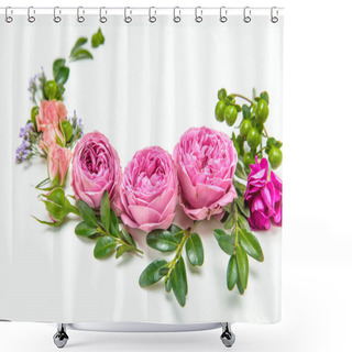 Personality  Beautiful Pink Roses Shower Curtains