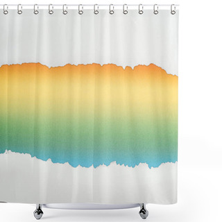 Personality  Ripped White Textured Paper With Copy Space On Multicolored Background  Shower Curtains