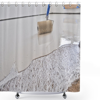 Personality  Leveling The Floor Leveled Shower Curtains