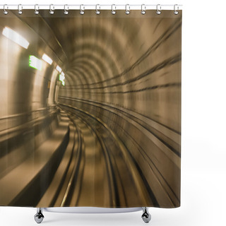 Personality  Metro Tunnel, Blurred Motion Shower Curtains