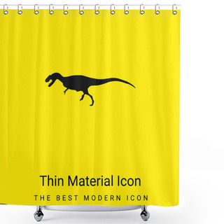 Personality  Allosaurus Dinosaur Shape Minimal Bright Yellow Material Icon Shower Curtains