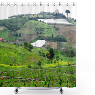 Personality  Classical View To Rural Area In Sicily Shower Curtains