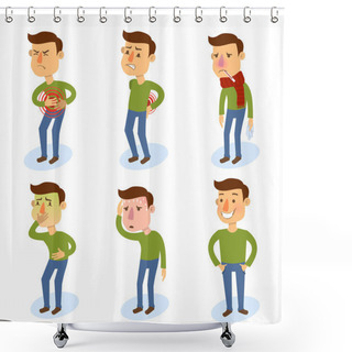 Personality  Sick Characters Set Shower Curtains