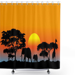 Personality  African Savanna Shower Curtains