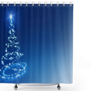 Personality  Christmas Tree Background Shower Curtains