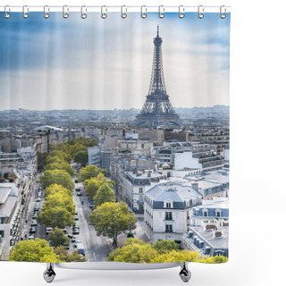 Personality  Panoramic View Of Paris Taken From The Triumphal Arch, France Shower Curtains
