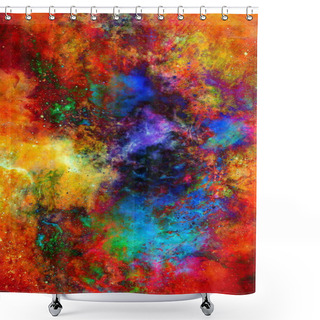 Personality  Cosmic Space And Stars, Color Cosmic Abstract Background Shower Curtains