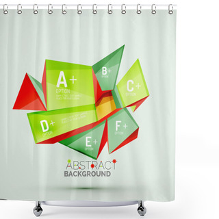 Personality  Geometric Shapes With Sample Text. Abstract Template Shower Curtains