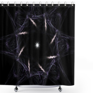 Personality  Abstract Design Of White Powder Cloud Against Dark Background Shower Curtains