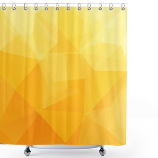 Personality  Abstract Background Consisting Of Yellow, White Triangles Shower Curtains