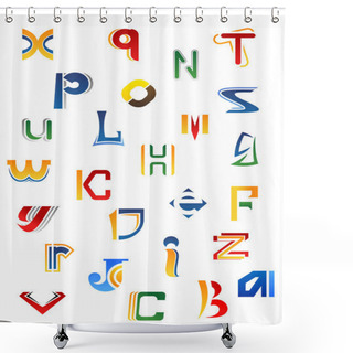 Personality  Set Of Decorative Letters Shower Curtains