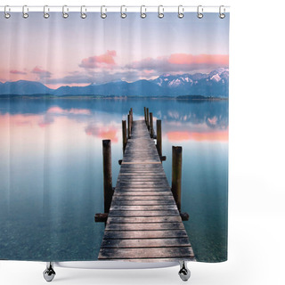 Personality  Silence At The Lake In The Morning Light Shower Curtains