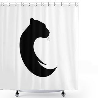 Personality  Head Panther Shower Curtains