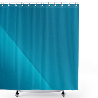 Personality  Close-up Shot Of Folded Blue Paper For Background Shower Curtains