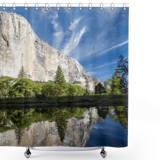 Personality  El Capitan Mountain In Yosemite National Park, California, US Shower Curtains