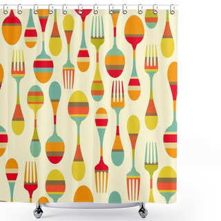 Personality  Kitchen Utensils Pattern Shower Curtains