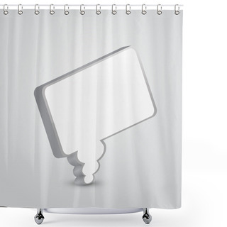 Personality  Speech Bubble,  Vector Illustration  Shower Curtains