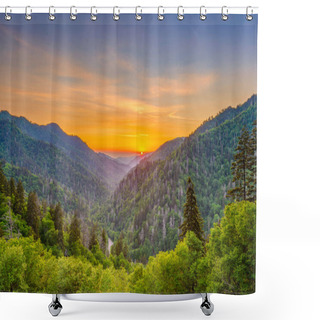 Personality  Newfound Gap Smoky Mountains Shower Curtains