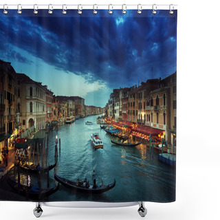 Personality  Grand Canal In Sunset Time, Venice, Italy Shower Curtains