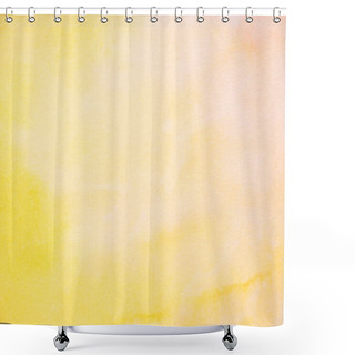 Personality  Yellow Watercolor Texture Shower Curtains