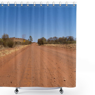 Personality  A Dry Path Of Sand In The Australian Outback Ends In The Desert Shower Curtains