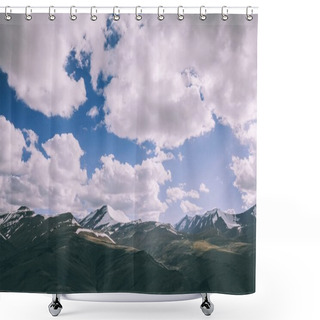 Personality  Beautiful Cloudy Sky Above Majestic Mountains In Indian Himalayas, Ladakh Region Shower Curtains