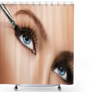 Personality  Eyeliner. Cosmetic Eyeshadows Shower Curtains