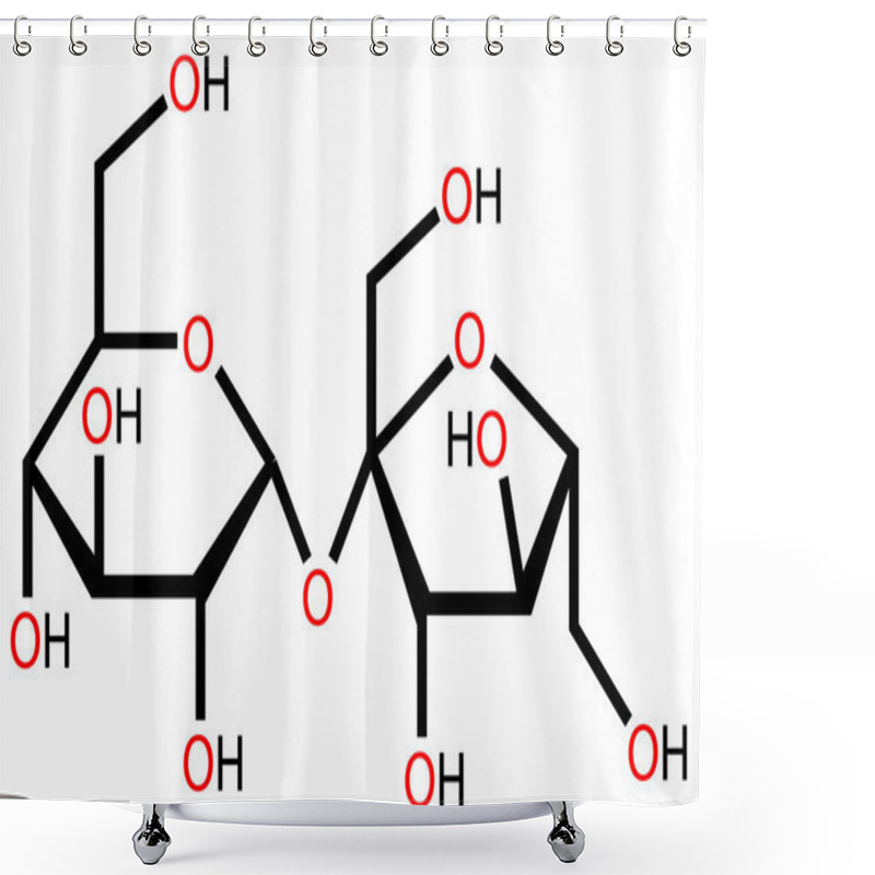 Personality  Sucrose Structural Formula Shower Curtains