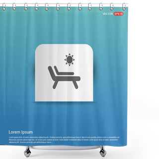Personality  Sunbed Blue Icon Shower Curtains
