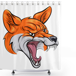 Personality  Fox Sports Mascot Shower Curtains
