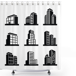 Personality  Building Icon Shower Curtains