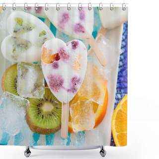 Personality  Homemade Frozen Popsicles Shower Curtains