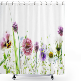 Personality  Bunch Of Spring Flowers Shower Curtains