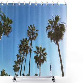 Personality  View Of Palm Trees Against Sky Shower Curtains