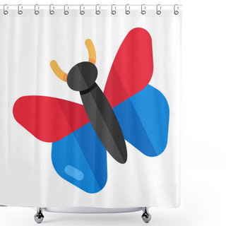 Personality  An Icon Design Of Butterfly Shower Curtains