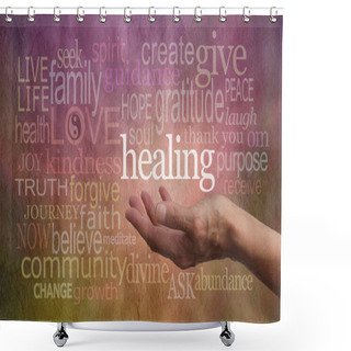 Personality  High Resonance Healing Words Shower Curtains