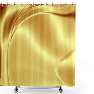 Personality  Golden Artistic Fabric Background Shower Curtains