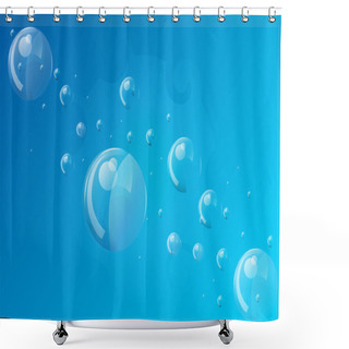 Personality  Abstract Bubbles Background Vector Illustration  Shower Curtains