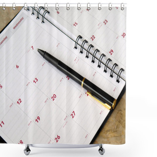 Personality  Monthly Planner Shower Curtains