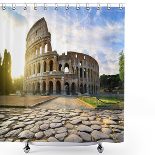 Personality  Colosseum In Rome Shower Curtains