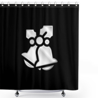 Personality  Bells Silver Plated Metallic Icon Shower Curtains
