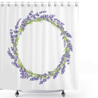 Personality  Circle Of Lavender Flowers Shower Curtains