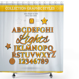 Personality  Lights Graphic Styles Shower Curtains